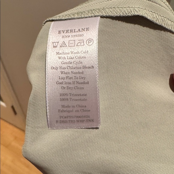 Everlane Sz 14 The Japanese Goweave Sleeveless Wrap Midi Dress Green - Picture 6 of 7